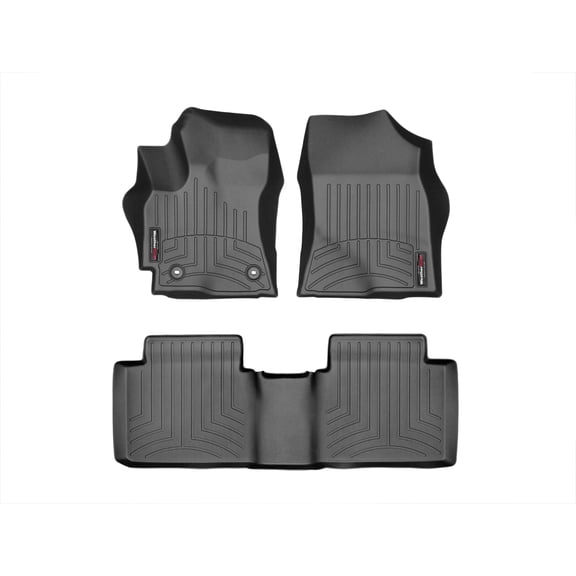 WeatherTech Custom Fit FloorLiners compatible with 2017-2019 Toyota Corolla - 1st & 2nd Row, Black