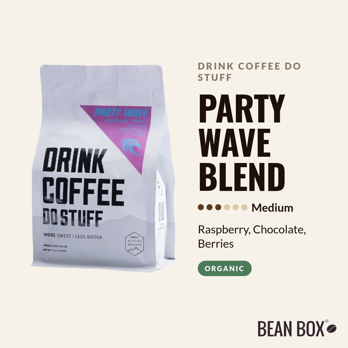 Party Wave Blend - Roasted by Drink Coffee Do Stuff - Whole Bean Coffee - 2lb Bag