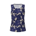 thumbnail image 4 of Xecao Lilies Flowers print women's scoop neck, loose-fit workout tank tops for the gym., 4 of 9