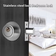 thumbnail image 6 of Leyfeng Door Knob with Lock Stainless Steel Front Door Lock Set Single Head Copper Lock Core 3-bar Locking Wear-resistant Interior Door Locks for Bedrooms Bathroom Classroom Storeroom with 3 Key, 6 of 8