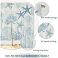 thumbnail image 3 of Nautical Coastal Kitchen Curtains Coral Blue Starfish Seashell Small Short Cafe Window Curtains Coral Beach Ocean Seahorse Underwater BathroomTier Window Treatment Drapes (27.5x39 Inch), 3 of 6