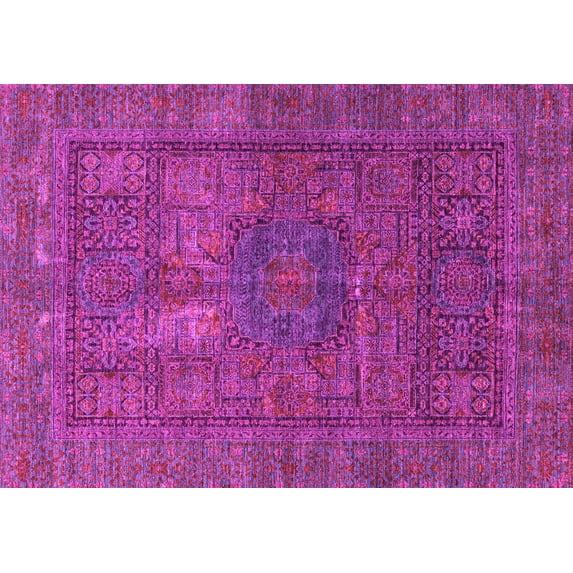 Ahgly Company Indoor Rectangle Abstract Pink Modern Area Rugs, 7' x 10'
