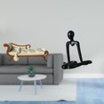 thumbnail image 2 of Sofá Cama De Madera En Miniatura, Escultura De Pensador Abstracto, Figura Decorativa, Adorno De Mesa Sencillo Para Casa De Muñecas, Armario, Dormitorio, Estantería, Sillón, Estatua., 2 of 8