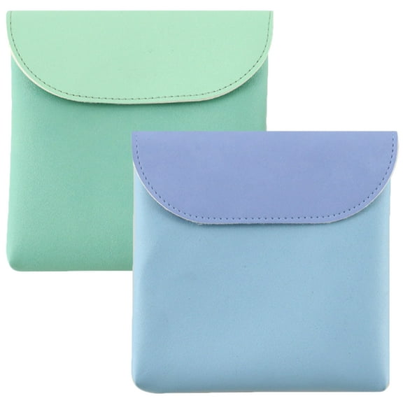 TEHAUX Portable Period Pouch for Pads and Small Essentials, Lightweight PU Material, Assorted Colors for Everyday Use