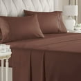 thumbnail image 4 of Alive Pixels Fitted Sheet Chocolate Solid 100% Cotton 1-Pc 12" Inch Pocket 410TC (California King, Chocolate), 4 of 5