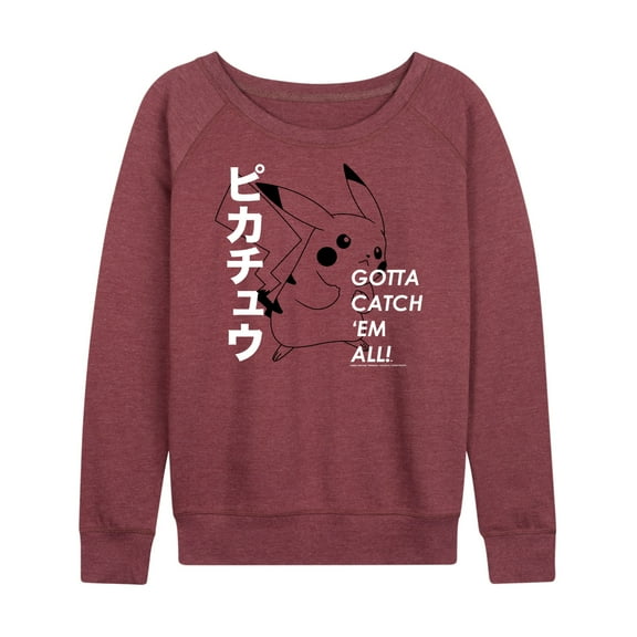 Pokémon - Pikachu Gotta Catch 'Em All! - Women's Lightweight French Terry Long Sleeve Shirt