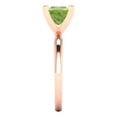 thumbnail image 3 of Solitaire Engagement Ring for Women - 1.5ct Natural Peridot in 14K Rose Gold Promise Ring, 3 of 6