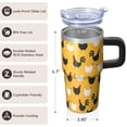 thumbnail image 3 of 20oz Rustic Chicken Tumbler with Handle Elegant Birthday Christmas Gift for Chicken Lovers Women Men Insulated Travel Mug Fits Standard Cup Holders Comfortable Handle Easy to Carry Office Home, 3 of 6