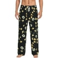 thumbnail image 2 of Goofa Daisy Printed Soft Pajama Pants for Men, Wide Leg Comfy Casual Lounge Yoga Pants-Small, 2 of 9