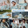 thumbnail image 5 of Teal Anchor Coastal Cooling Blanket,Lightweight Summer Throw Blanket with Double Sided Cold Effect,Nautical Summer Beach Starfish Botanical Picnic Blankets Bed Sheet for Hot Sleepers 30"x40", 5 of 8