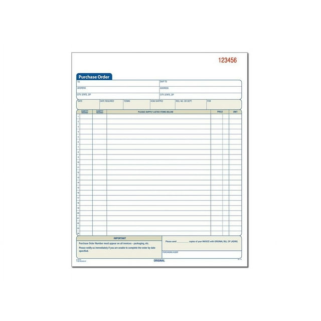 Adams - Carnet de Commande - 50 Feuilles - - triplicate - Sans Carbone - Numéroté
