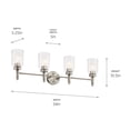 thumbnail image 4 of 55186NI Kichler Lighting Madden - 4 Light Bath Vanity-10.5 Inches Tall and 34 Inches Wide-Brushed Nickel Finish, 4 of 4
