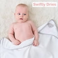 thumbnail image 6 of Viviland Baby Towels and Baby Wash Cloths Set Hooded Baby Towels Baby Wipes Absorbent Bath Face Towels Burp Cloths or Face Towels for Girl Boy 6-Pack Size 28 x 28 Inch(Elephant Flower), 6 of 8