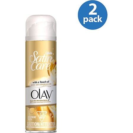 Gillette Satin Care Shave Gel with a Touch of Olay, 7 oz (Pack of 2)