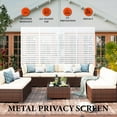 thumbnail image 4 of Metal Privacy Screen 72" H x 47" W,Outdoor Privacy Screens and Panels,Freestanding Decorative Privacy Screen for Patio Lawn Garden Deck Balcony,Privacy Fence Privacy Panel,3-Panel Outdoor Divider, 4 of 7