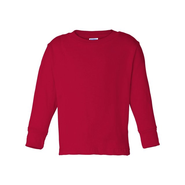 Rabbit Skins - camiseta de manga larga para niños pequeños, rojo 4T Rabbit Skins Camisa