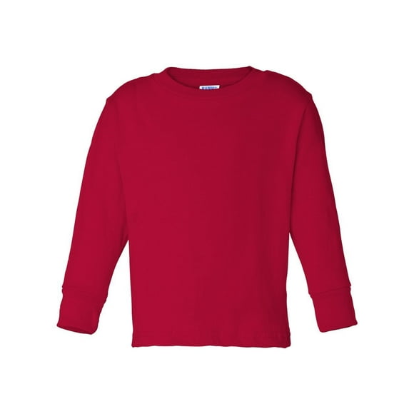 Rabbit Skins - camiseta de manga larga para niños pequeños, rojo 4T Rabbit Skins Camisa