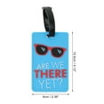 thumbnail image 2 of Unique Bargains 1 Pc Glasses Pattern Luggage Tag for Travelling Blue, 2 of 5