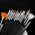 thumbnail image 3 of Seitruly 5/8 Uds. Pinceles para decoración de uñas, pinceles para pintar uñas, pinceles de fibra suave Juegos de manicura Negro 15 piezas, 3 of 6