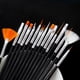 thumbnail image 5 of Qarigey 15 unids/set de pinceles para uñas, mango de plástico, esmalte de Gel, pintura, dibujo, pinceles de uñas de para arte Juegos de manicura Negro 15 piezas, 5 of 6
