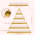 thumbnail image 4 of Metal Wall Mounted Nail Polish Rack, 5 Layer  Gold Triangular Display Rack Cosmetic Display Cases, For Organizing Small Items Like Beauty Essential Oils and Nail Polishes, 4 of 8