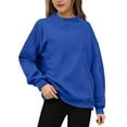 thumbnail image 4 of Posijego Girls Mock Turtleneck Sweatshirts Athletic Pullover Lightweight Loose Sweatshirt for Big Girls, 4 of 8