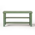 thumbnail image 4 of Ktaxon 36" Solid Wood Shoe Bench 3-Tier Shoe Storage Rack Organizer for Entryway Hallway Closet Living Room Bathroom, Forest Green, 4 of 18
