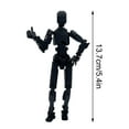 thumbnail image 3 of Titan 13 Action Figure, T13 Action Figure Robot, Stikbot Toys with Weapon Accessories, 3D Printed Action Figures Toys, Multi-jointed Movable Stick Bots Articulated Robot Dummy, Bot Figures, 3 of 7
