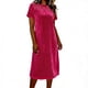 thumbnail image 1 of Vestido de Color Sólido Cuello Redondo de las Mujeres Terciopelo Cremallera Montado Suéter Mini Casual, Vestido Casual de las Mujeres, 1 of 7