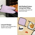 thumbnail image 4 of Taro Purple 5 Pcs Kitchen Set Heat Resistant Oven Mitts and Non-Slip Pot Holders with Adjustable Cooking Apron, 4 of 6