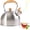 silver, variant on Teupoa 2.64 QT Whistling Tea Kettle for Stovetop, Yellow Stainless Steel Teapot with Foldable Handle