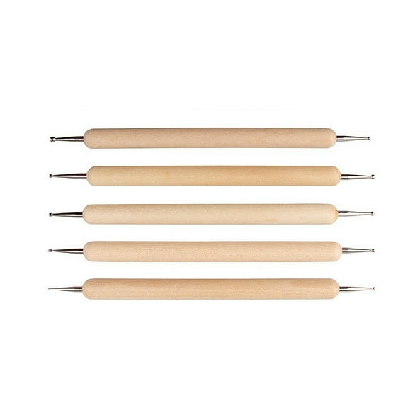 FENGGUIQU 24-Piece Pottery and Clay Tools Set with Wooden Handles for Modeling and Cutting