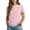 Pink, variant on VJGBEGW Women's Fashion Fake Two-Piece Henley Neck Short Sleeve T-Shirt Casual Loose Fit Basic Tee Top Breathable Cotton Blend Shirt Black L