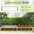 thumbnail image 6 of SUNCROWN 8ft x 2ft Outdoor Wooden Raised Garden Bed Elevated Planter Box Stand for Vegetables Fruits Herb Grow, Patio or Yard Gardening,Freestanding Garden Planter, 6 of 10