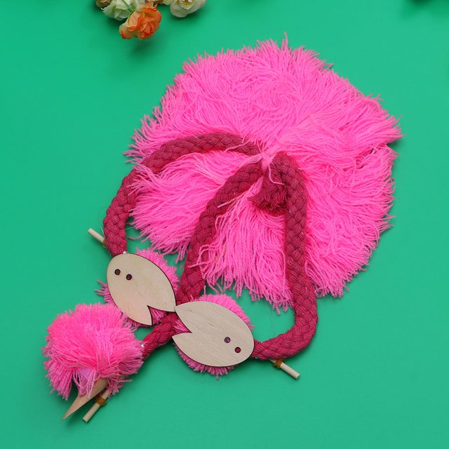 ifundom Marionnette Animaux Marionnette à Ficelle en Peluche Rose 1Ensemble pour Interaction Familiale