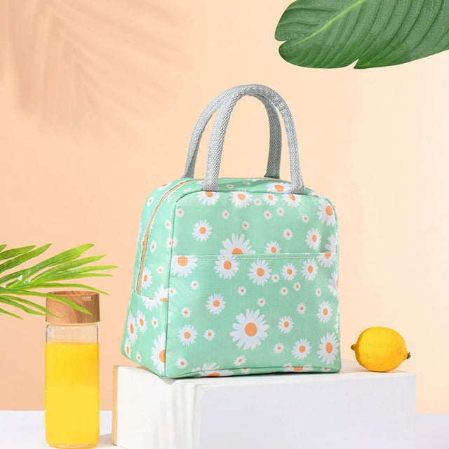 Oliegs Heated Blanket Lunch Bag Insulated Lunch Box Women's Lunch Tote With Front Pocket Reusable Insulated Bag Women's Lunch Box Men's Work Picnic Chocolate
