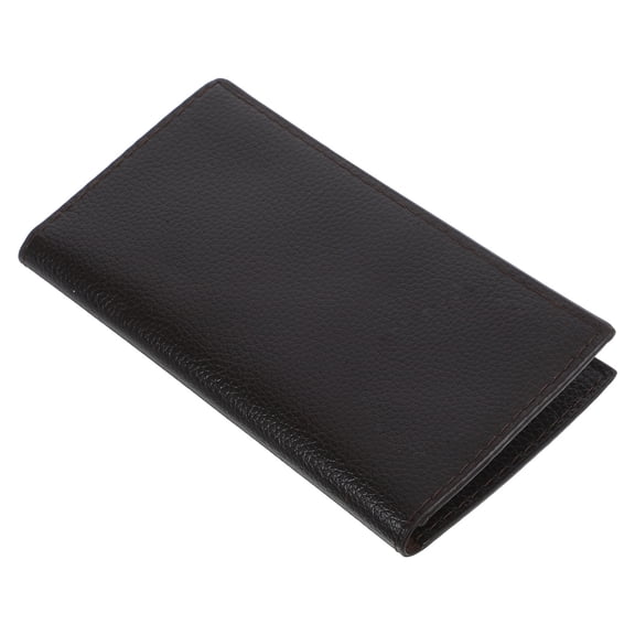 RENACLIPY Men's Brown PU Wallet with Checkbook Slots, ID Window, and Multiple Credit Card Compartments