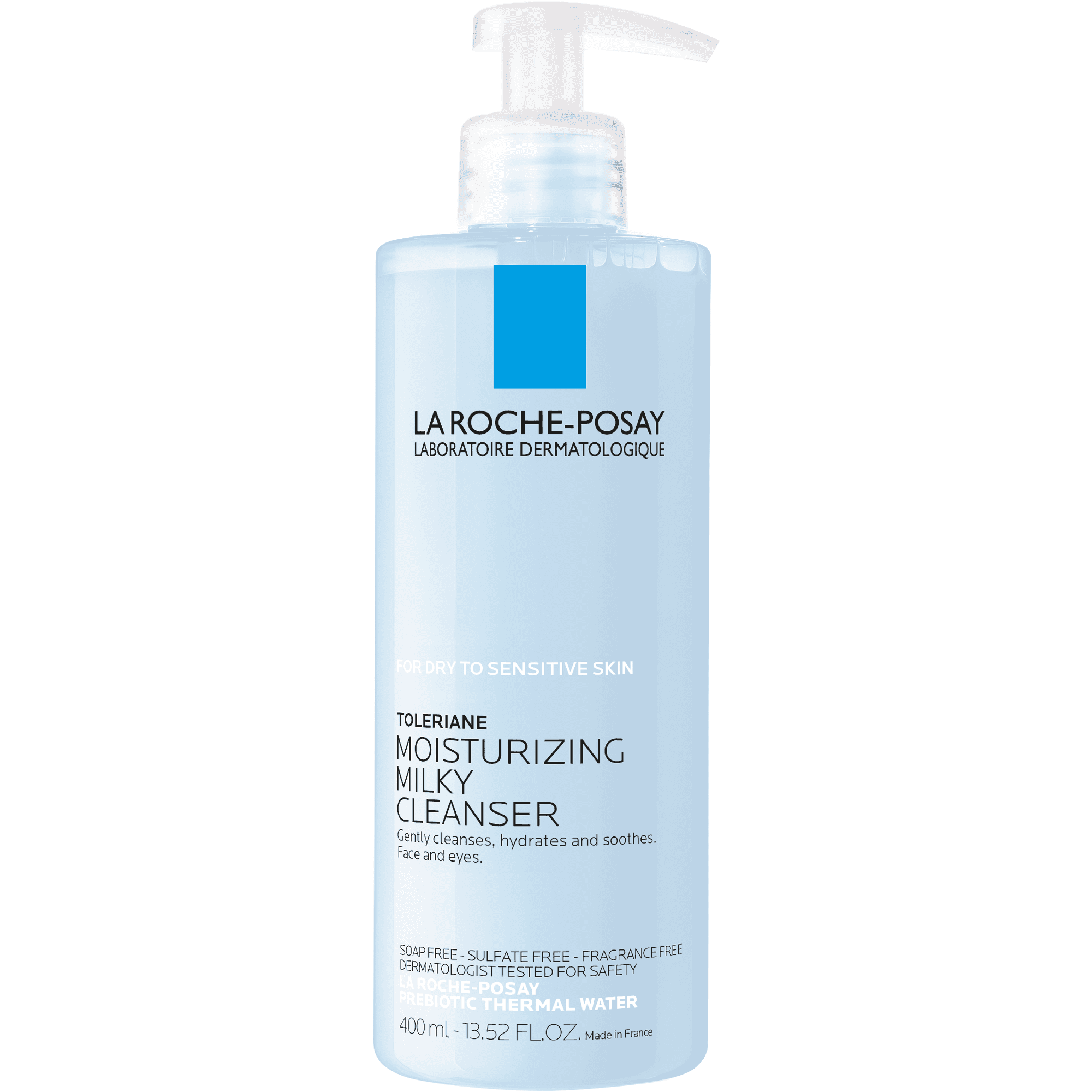 La Roche-Posay Toleriane Moisturizing Milky Facial Cleanser for Dry, Sensitive Skin, 13.5 fl oz