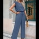 thumbnail image 5 of para Mujer, Verano 2025, Mangas con Volantes, Cuello Cuadrado, Mono con Cordón y Bolsillos, Azul Real, Talla M, 5 of 10