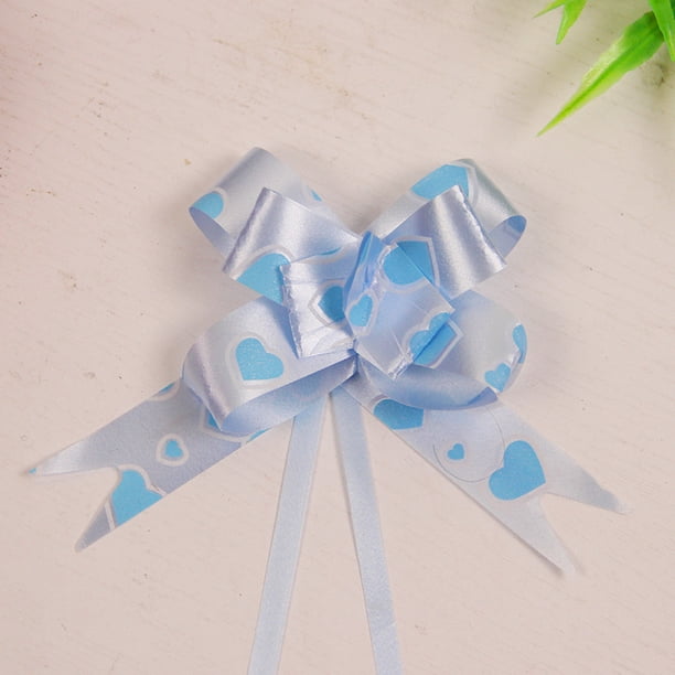 Caja de dulces para suministros de boda, 200 piezas, caja de regalo, decoración, flor, borde dorado, rosa, lazo de mano, trompeta, 15 mm