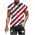 thumbnail image 2 of WAENQINLA Mens 4th of July Shirt Casual Stylish Stars Stripe American Flag Graphic Tee Shirts Big and Tall Crewneck Short Sleeve Pullover, 2 of 5