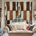 thumbnail image 4 of Swag Curtains Valances for Windows, Brown Cow Print Short Kitchen Window Curtains Over Sink, Cow Textured Cafe Curtains Panel Set Of 2,Rod Pocket, 36 Inches Length, 4 of 8