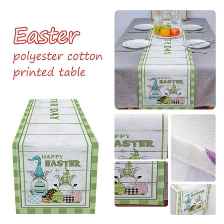 

Aligament Easter Decorations Creative Easter Polyester Cotton Printed Table Flag Table Decorations