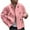 #155 Pink, variant on Felirenzacia Women's Cropped Winter Jacket Coat, Stand Collar Double Breasted Short Winter Overcoat
