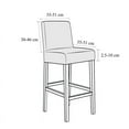 thumbnail image 4 of Nvzi 2 Pack Stretch Bar Stool Covers Pub Counter Stool Chair Covers with Back Washable Barstool Seat Slipcover with Elastic Bottom (White), 4 of 4