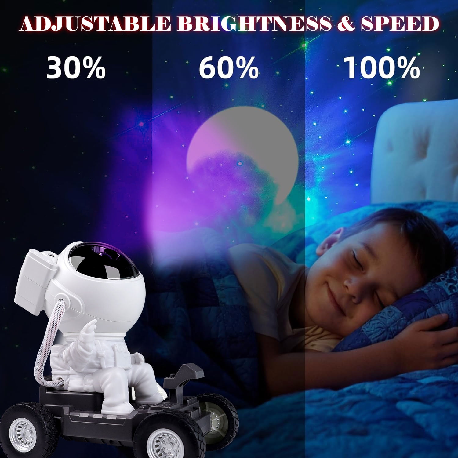 Astronaut Galaxy Projector, 8 HD Nebula Effects Night Light with Timer Remote Control Star Projector for Kids Room Decor