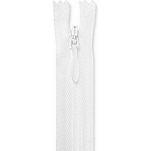 LAKESSTORY 5-Inch Invisible Nylon White Sewing Zipper for Bags Poches Pillowcases Dresses Skirts and Craft Projects