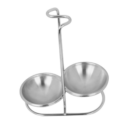 

NUOLUX Stainless Steel Spoon Rest Soup Ladle Colander Holder Stand Rack for Kitchen Countertops Table (with Tray)