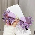 thumbnail image 3 of Large Frame Inlaid with Artificial Crystal Glasses Water Drop Funny Party Style Fashionable Commuter Style, 3 of 10