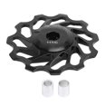 thumbnail image 2 of Bike Ceramic Bearing Pulley Wheel, Rear Derailleur Pulley Hollow Efficient Smooth Rotation Sturdy  for Cycling, 2 of 7